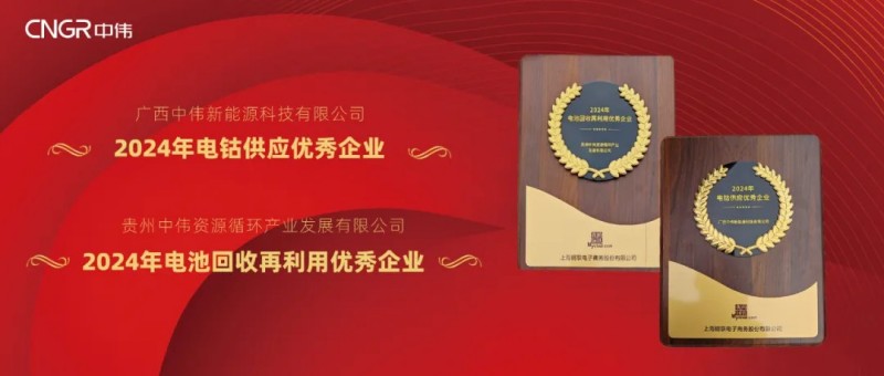 聚鑫汇股份荣获Mysteel2024“电钴供应优秀企业”与“电池回收再利用优秀企业”